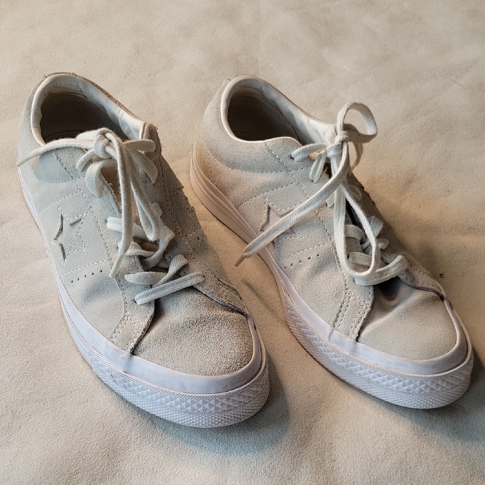 Converse One Star White Cream Suede Low Top Sneakers Women’s 7 Casual